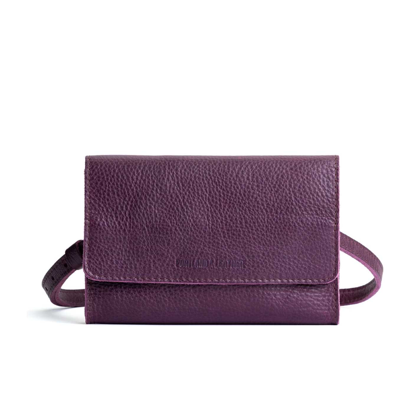  Plum | Petite bag with magnetic flap closure and adjustable belt strap