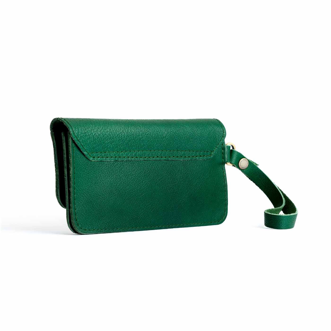 Bacalar | Leather wallet clutch with wristlet and magnetic closure