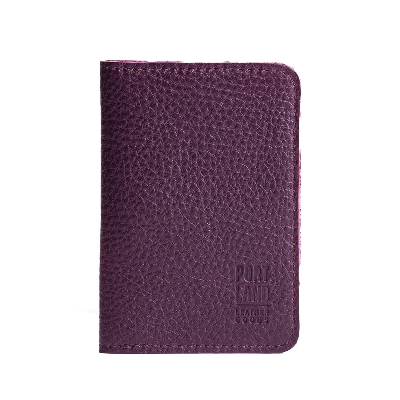 Plum | Leather passport case with PLG logo