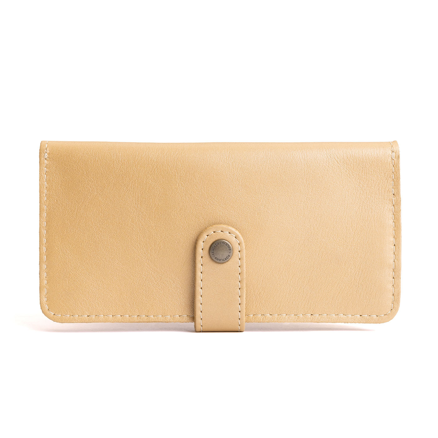 Champagne | Leather wallet with snap closed