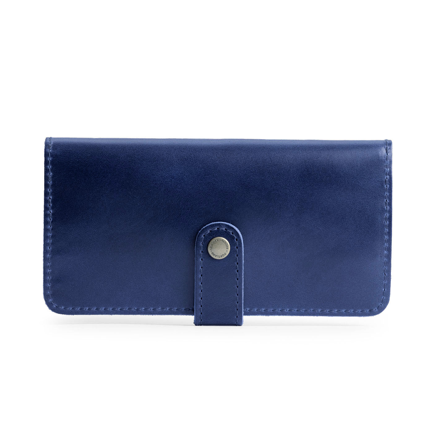 Cowboy Blue | Leather wallet with snap closed