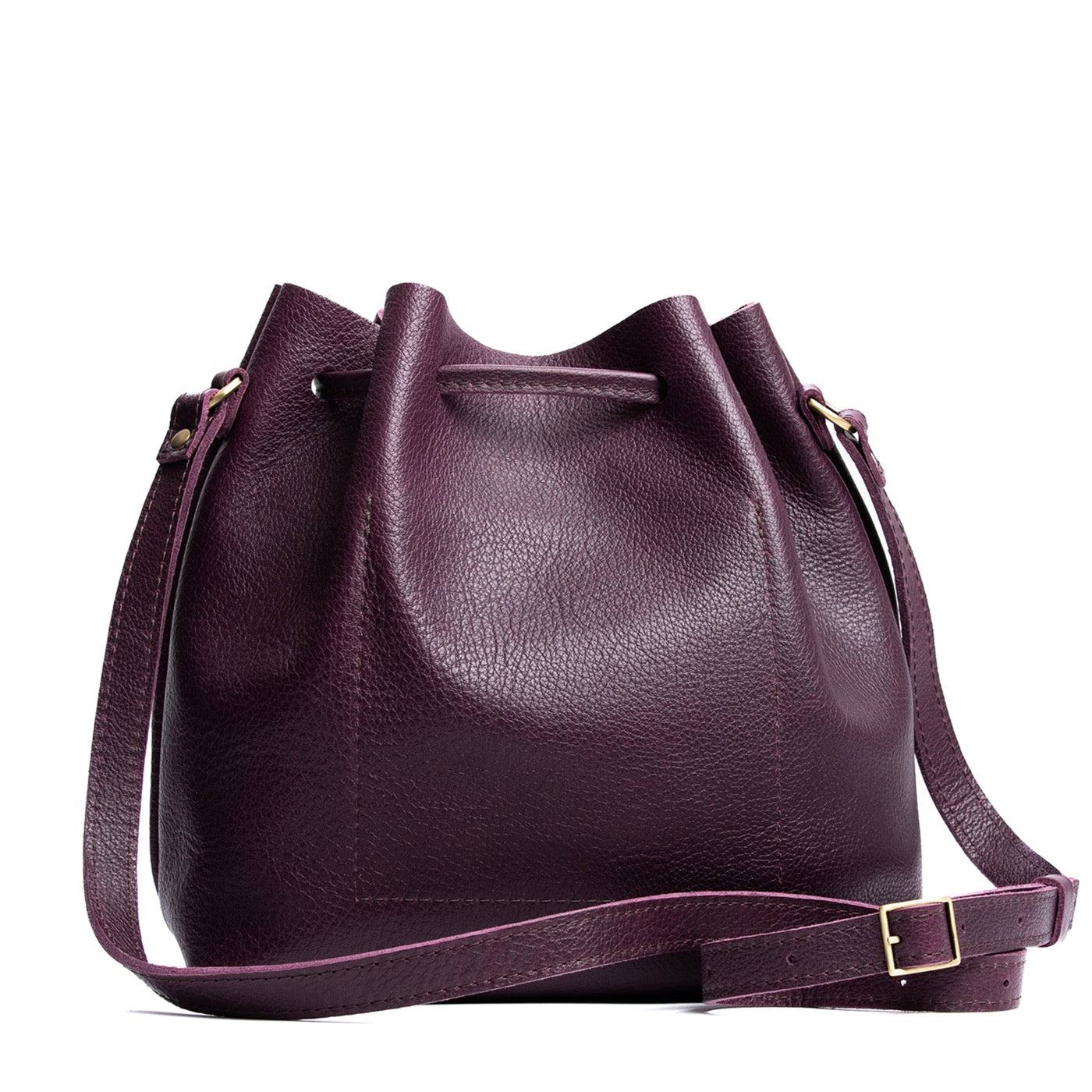 Plum Large | Slouchy crossbody bag with drawstring closure