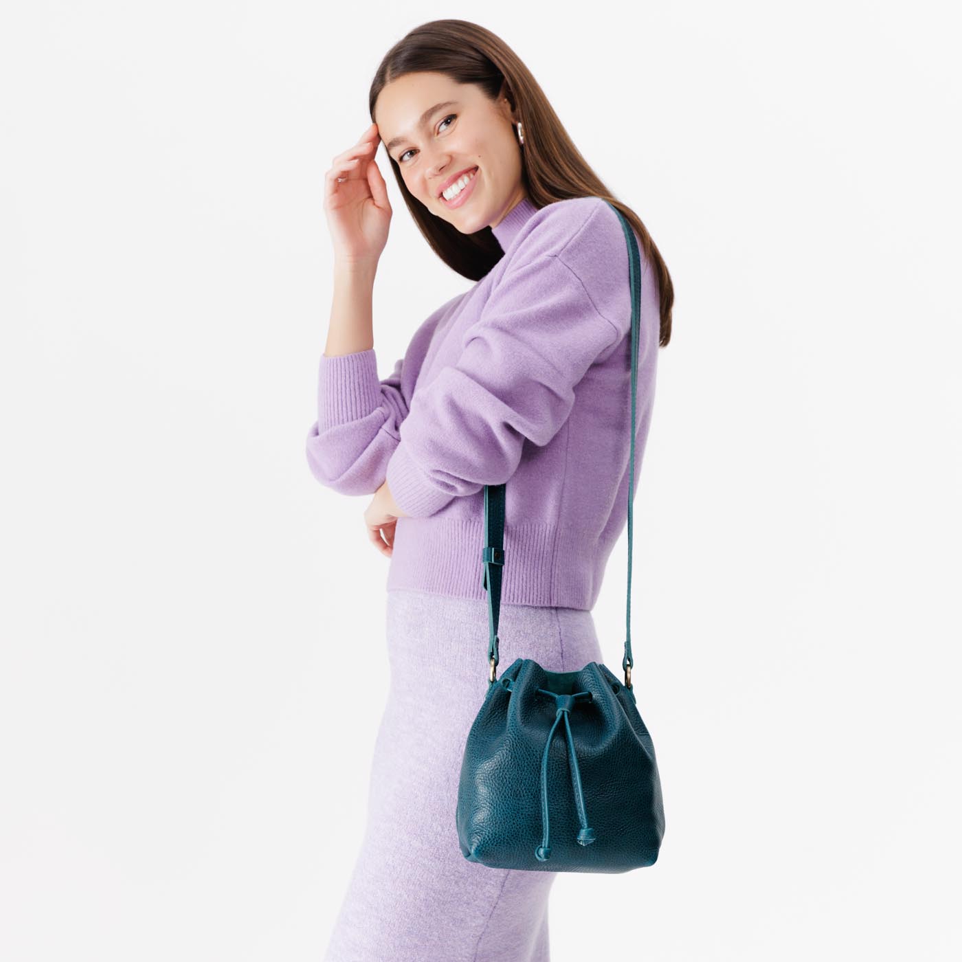 Caspian*Small | Slouchy crossbody bag with drawstring closure