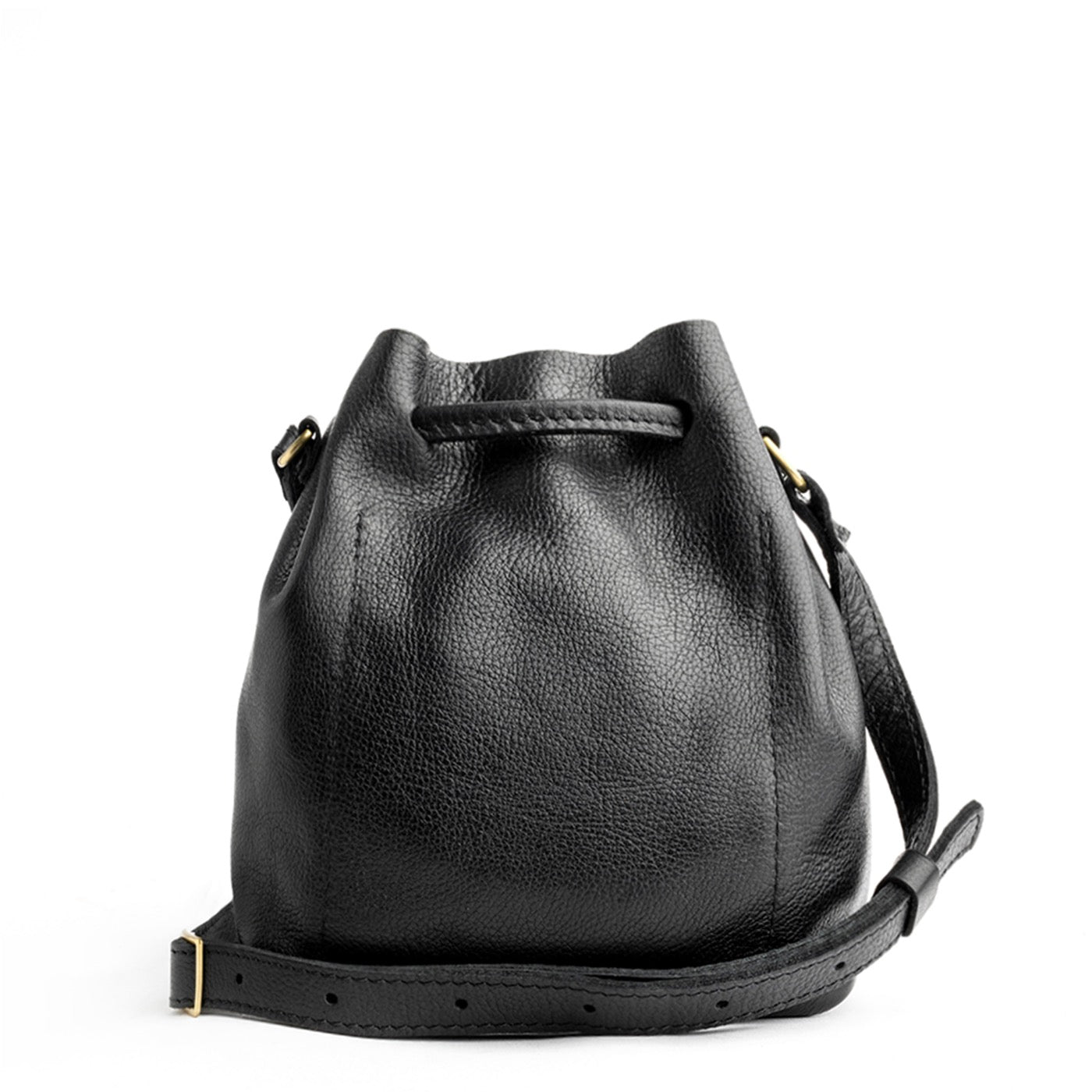 Pebbled--black*Small | Slouchy crossbody bag with drawstring closure