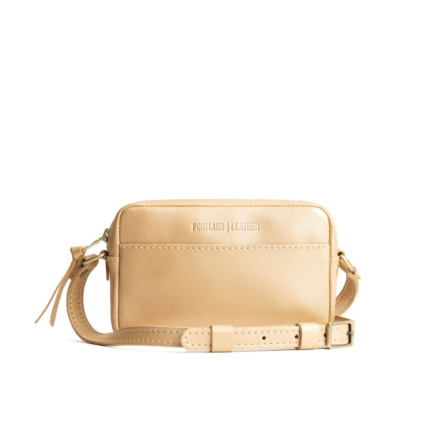 Champagne Small | Petite rectangular crossbody with adjustable strap