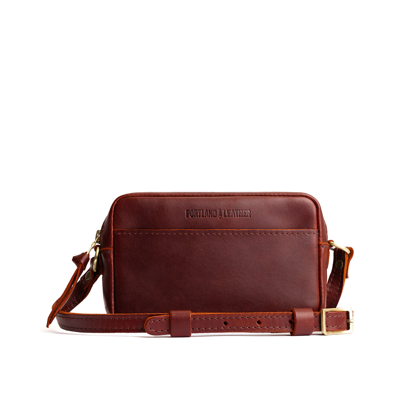 Cognac*Small | Petite rectangular crossbody with adjustable strap