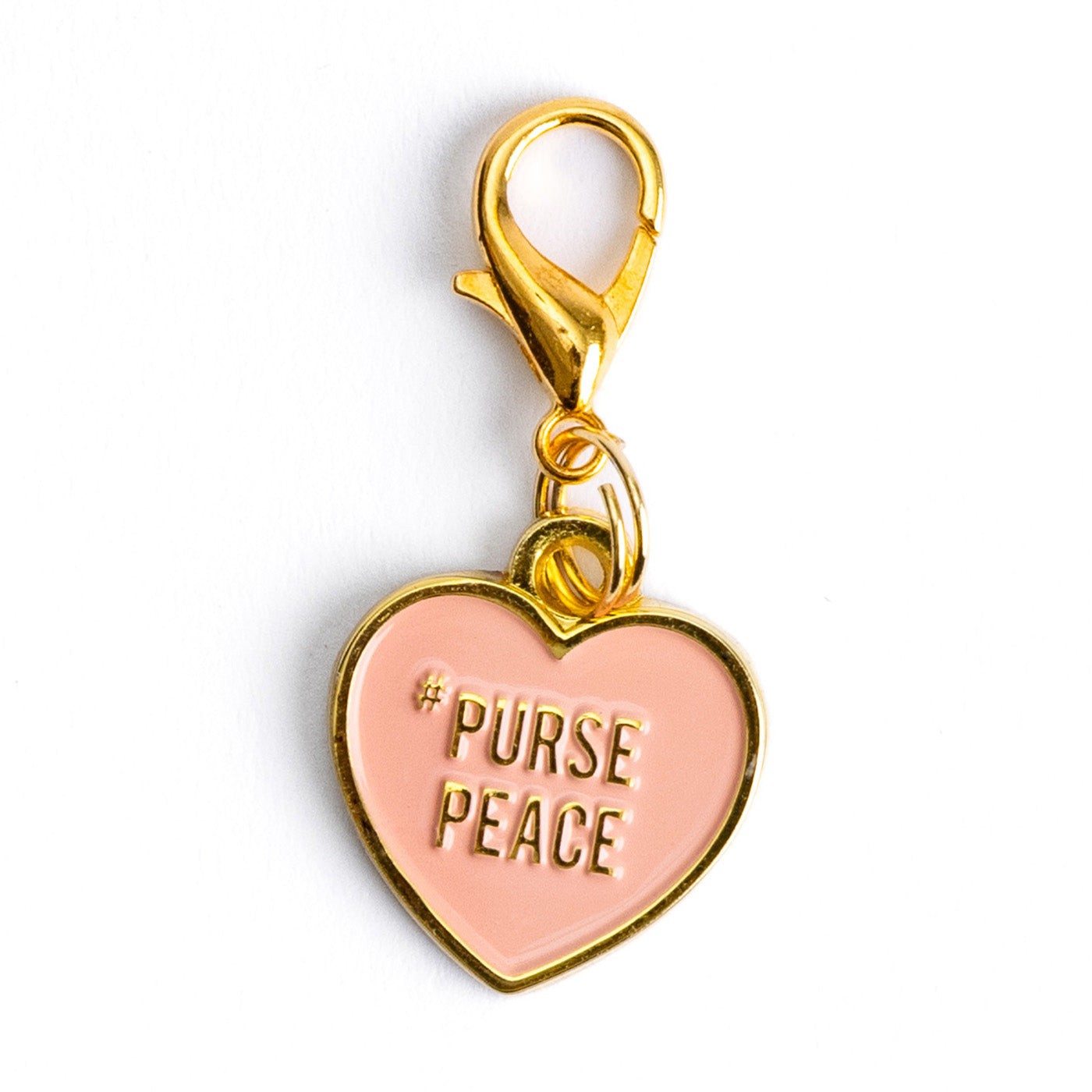 Purse Peace | Heart shaped charm with lobster clasp