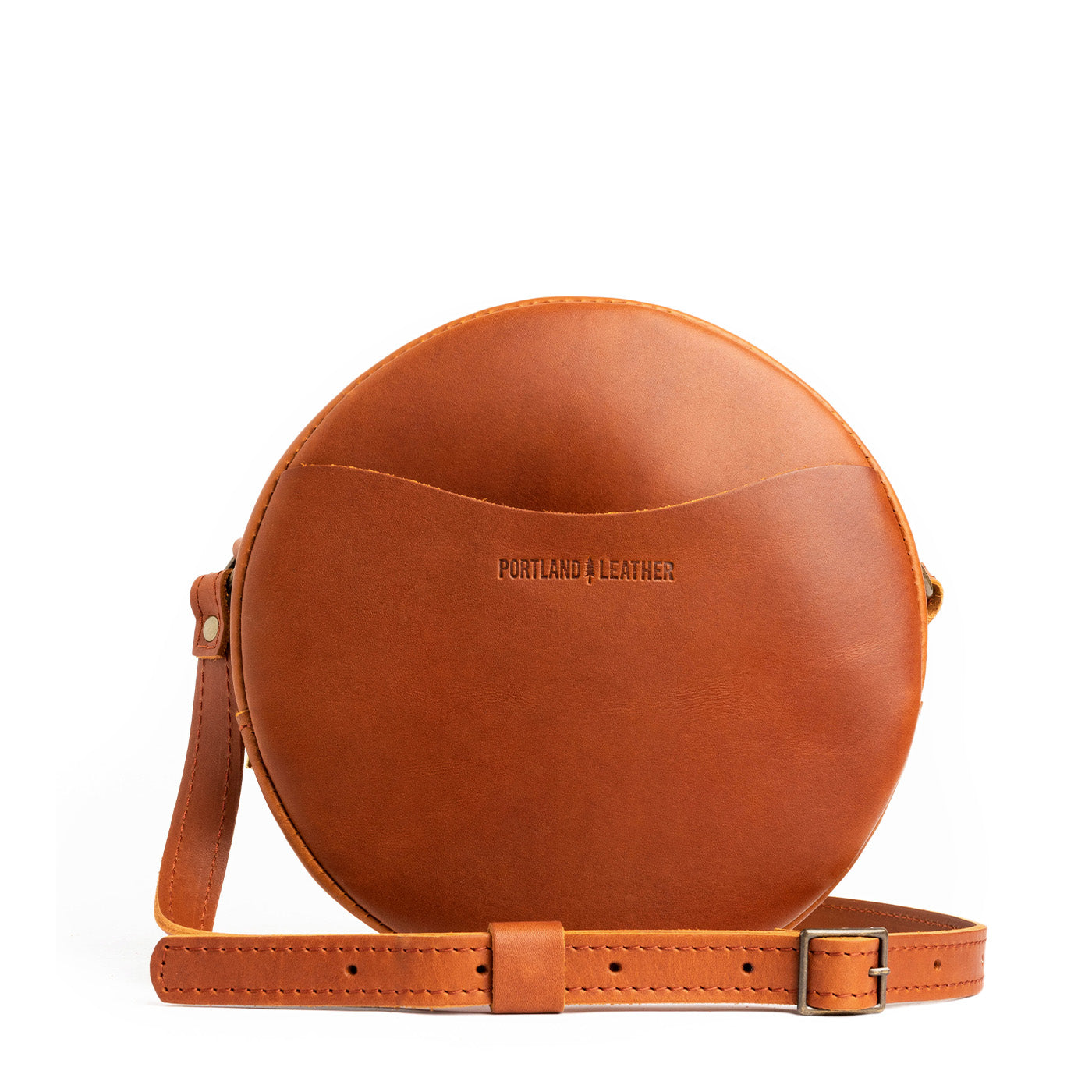 Honey Large | Circle shaped crossbody bag with top zipper