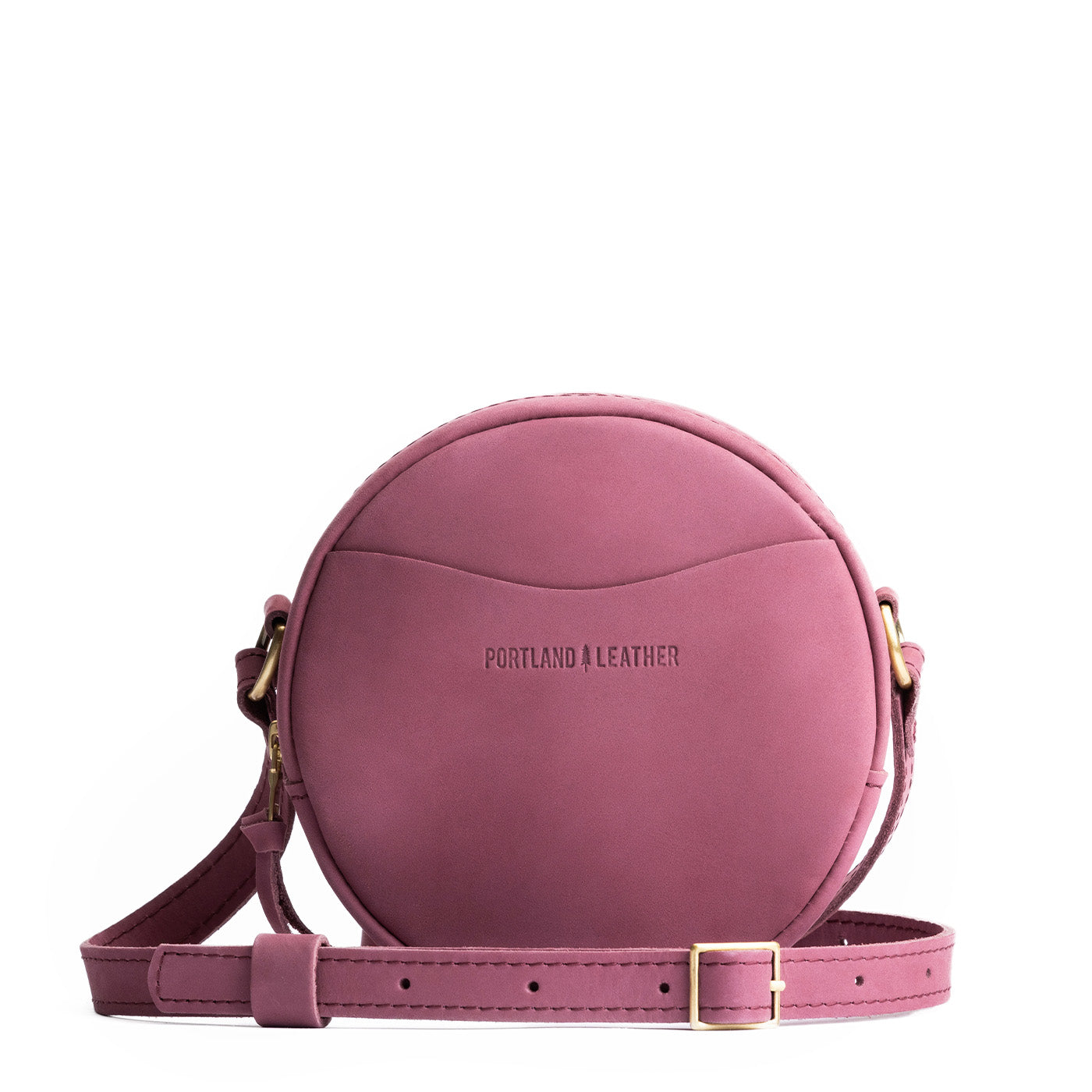 Foxglove Small | Circle shaped crossbody bag with top zipper