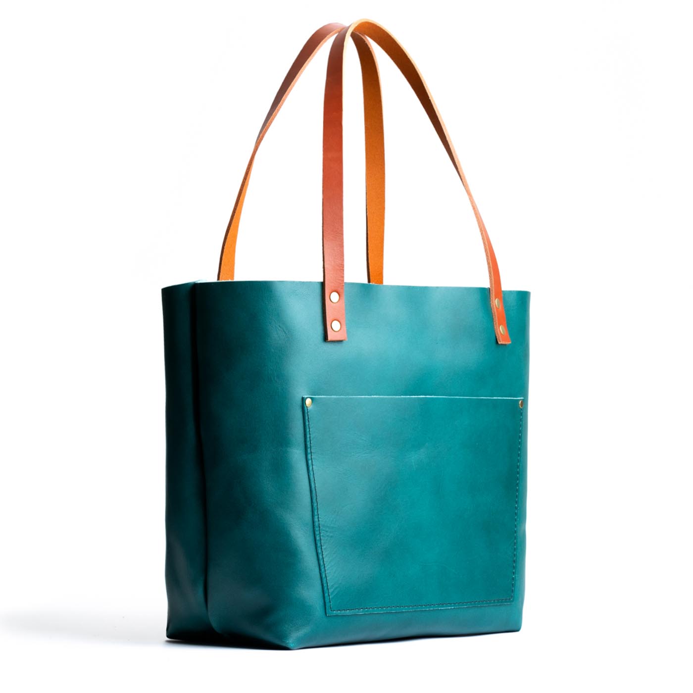 Caribbean*Classic | Large leather tote bag with sturdy bridle handles and front pocket