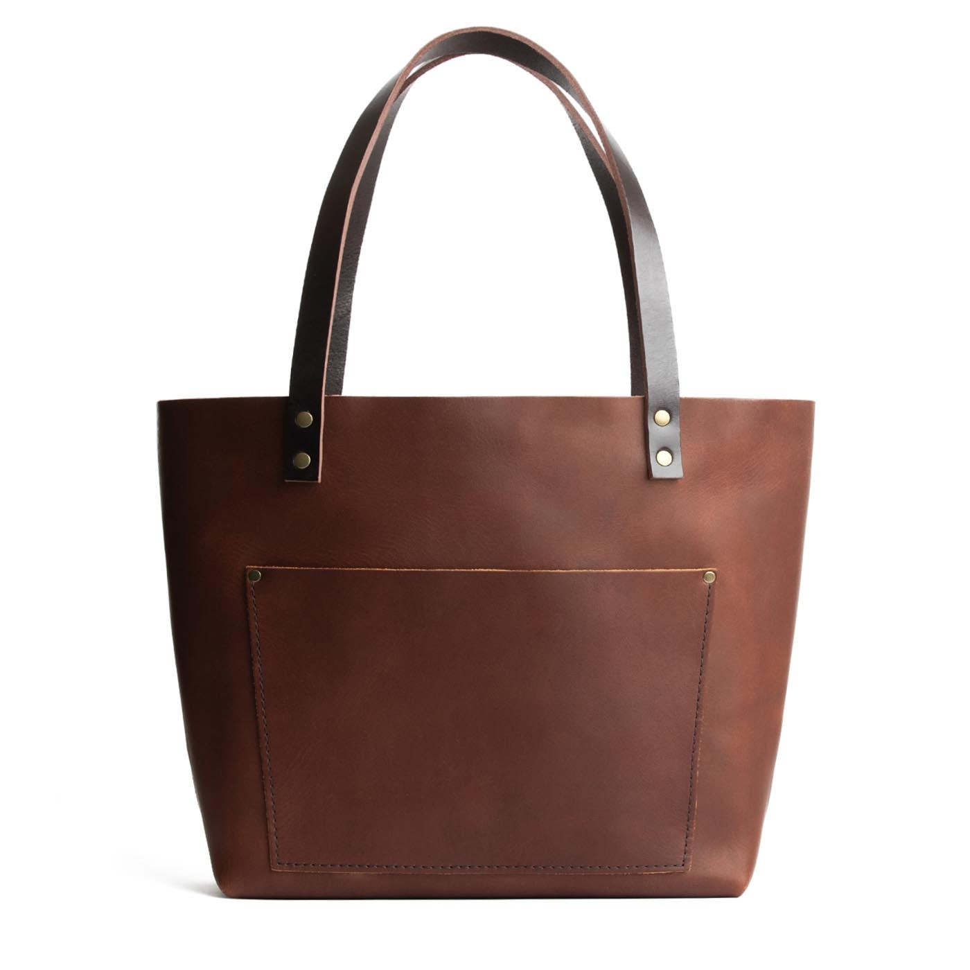 Durango*Classic | Large leather tote bag with sturdy bridle handles and front pocket