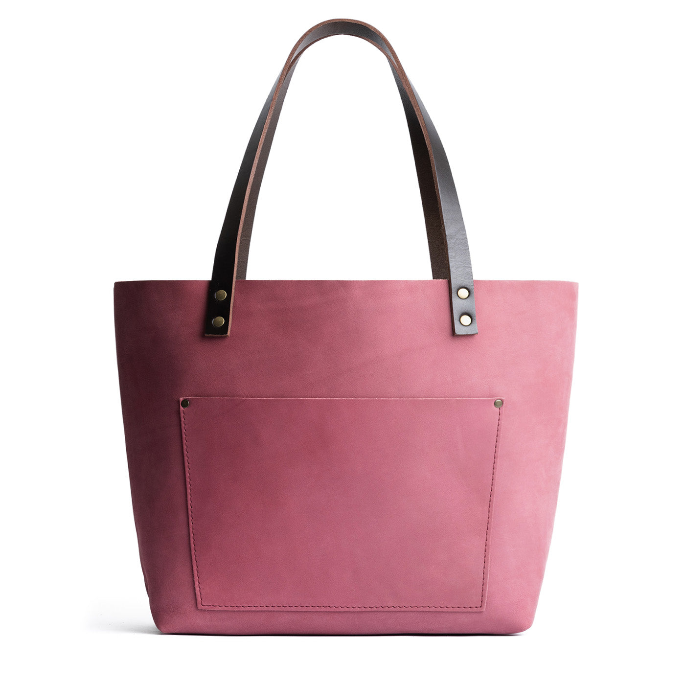 Foxglove Classic | Large leather tote bag with sturdy bridle handles and front pocket