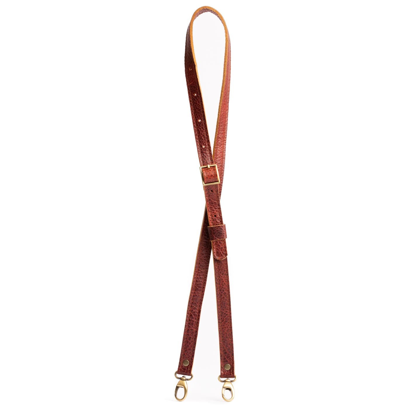 Cinnamon Bear | leather crossbody strap