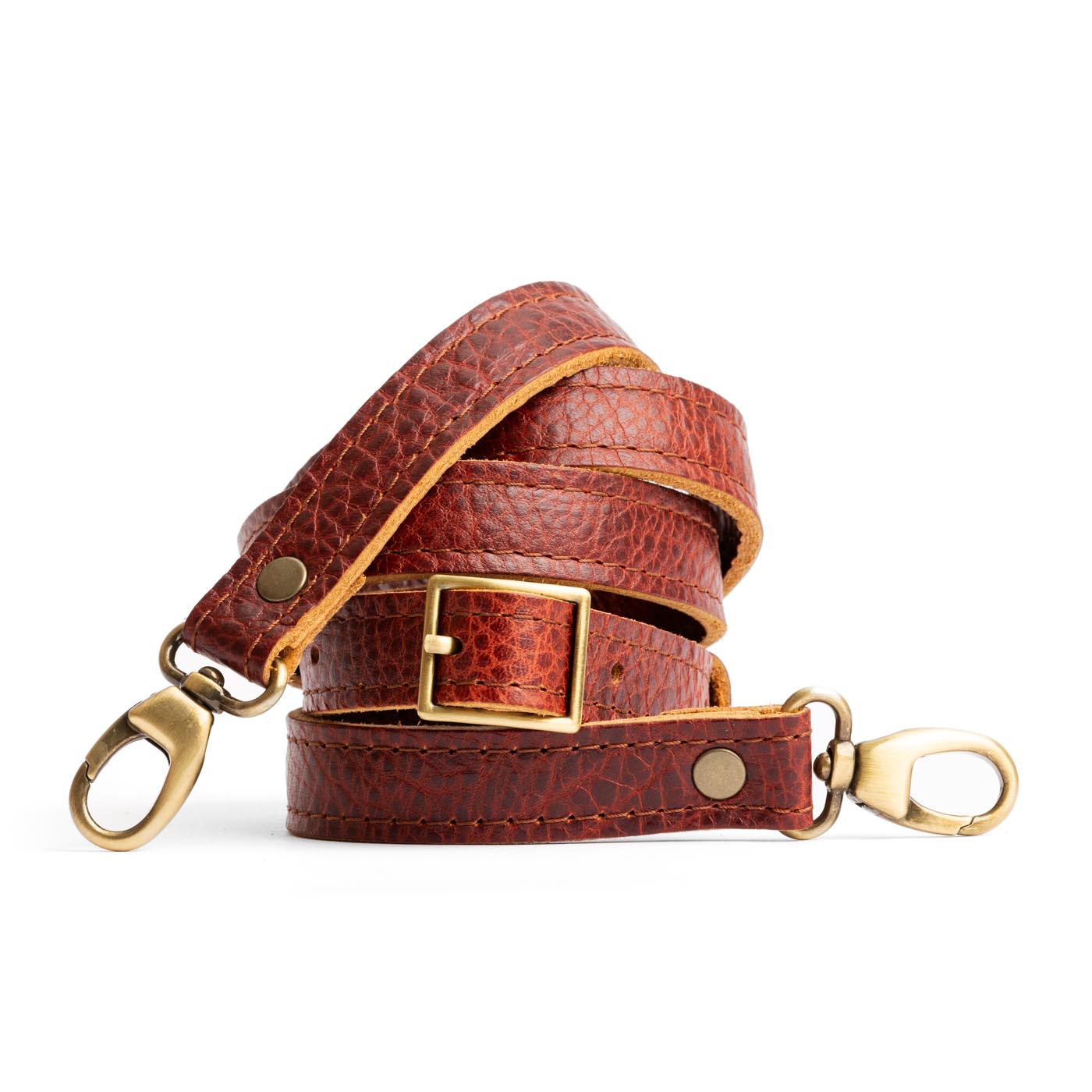 Cinnamon Bear | leather crossbody strap