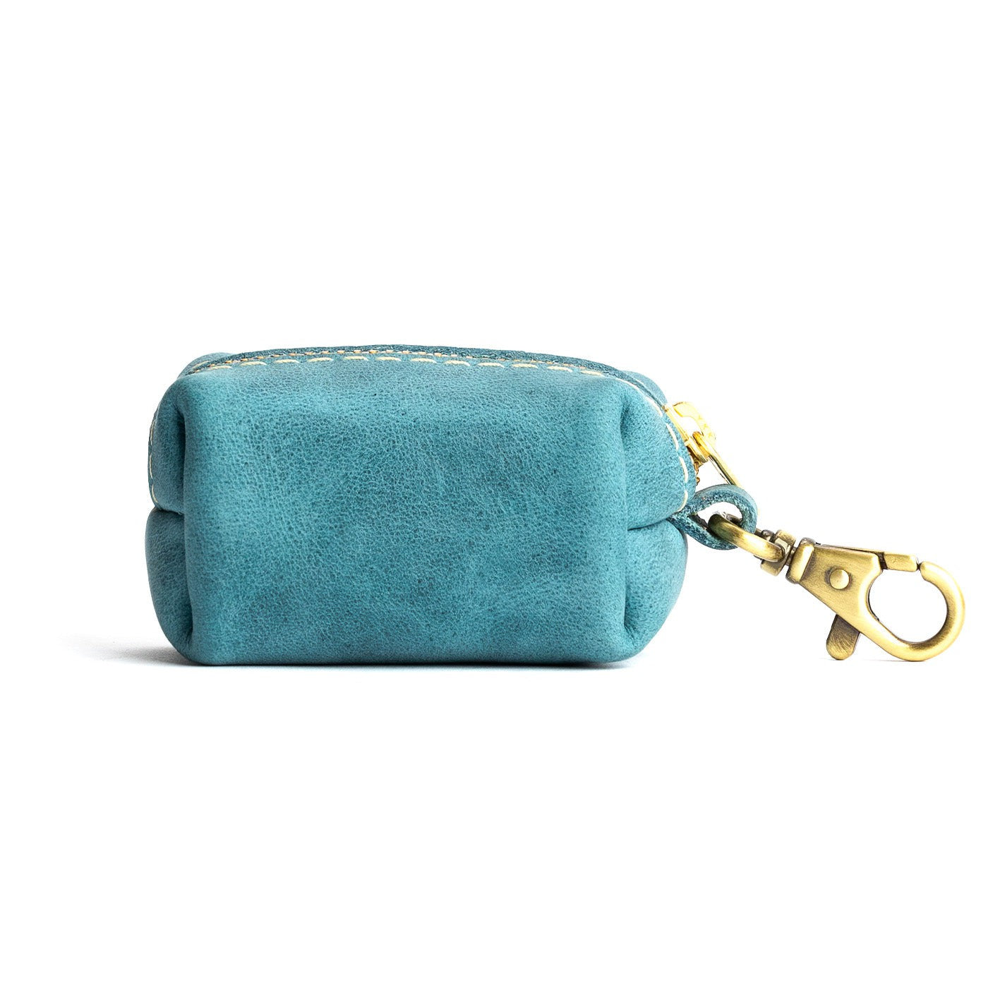 All Color: Aqua | Leather small keychain pouch