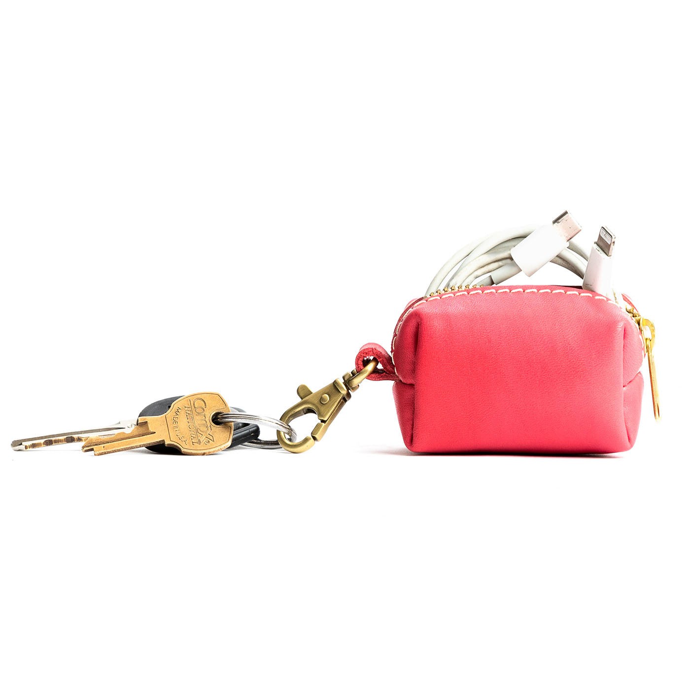 All Color: Tulip | Leather small keychain pouch