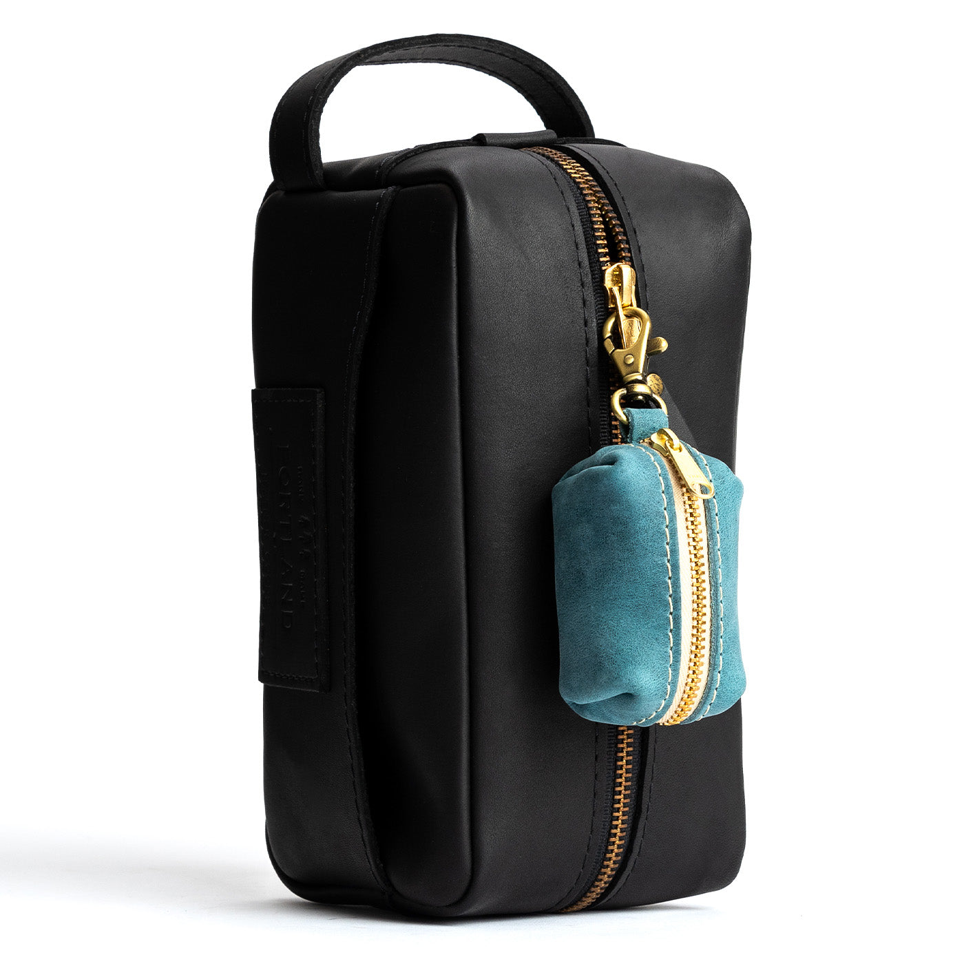 All Color: Aqua | Leather small keychain pouch