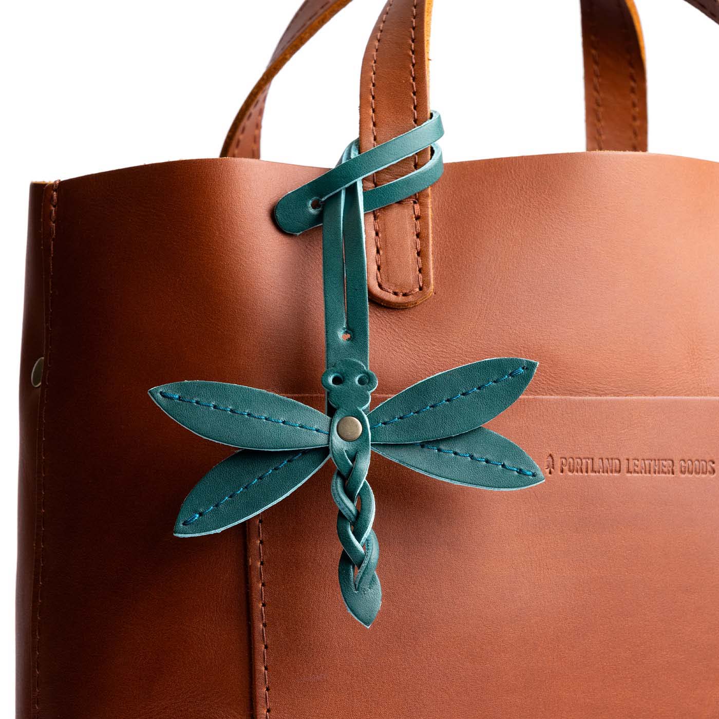 Caribbean | Dragonfly shaped leather charm tassel