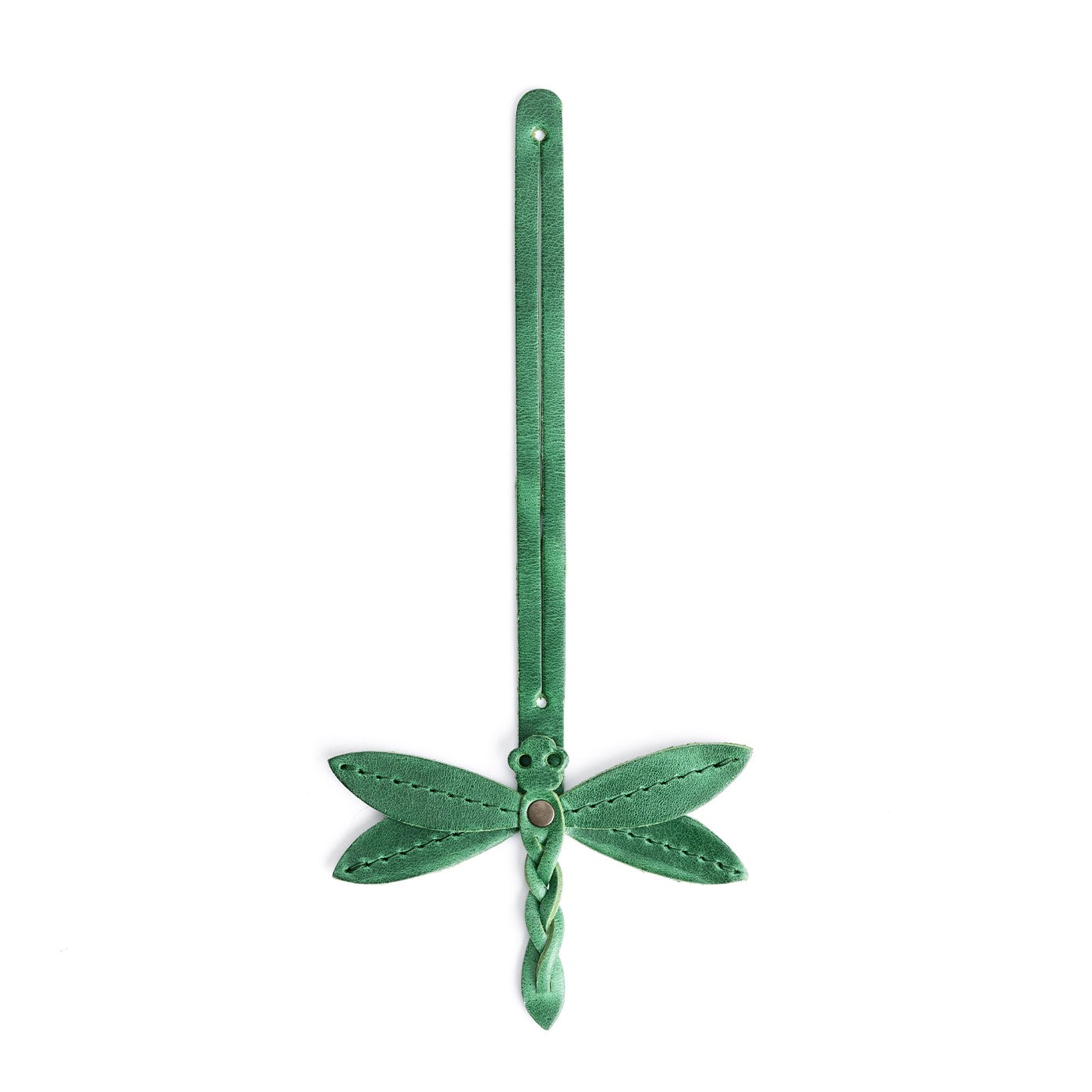 Cowboy Mint | Dragonfly shaped leather charm tassel