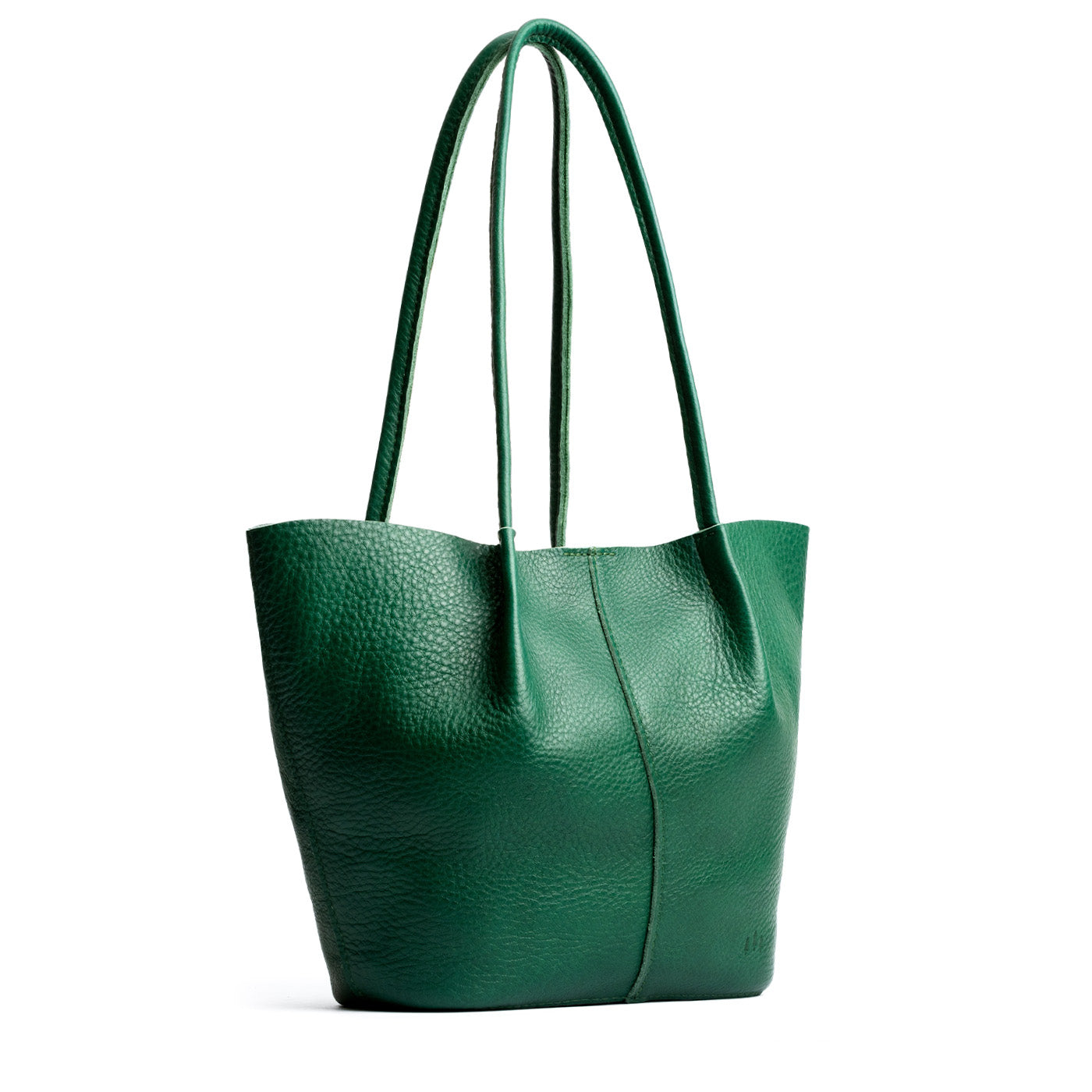 Bacalar*Large | Wide bucket shaped tote bag with matching leather handles