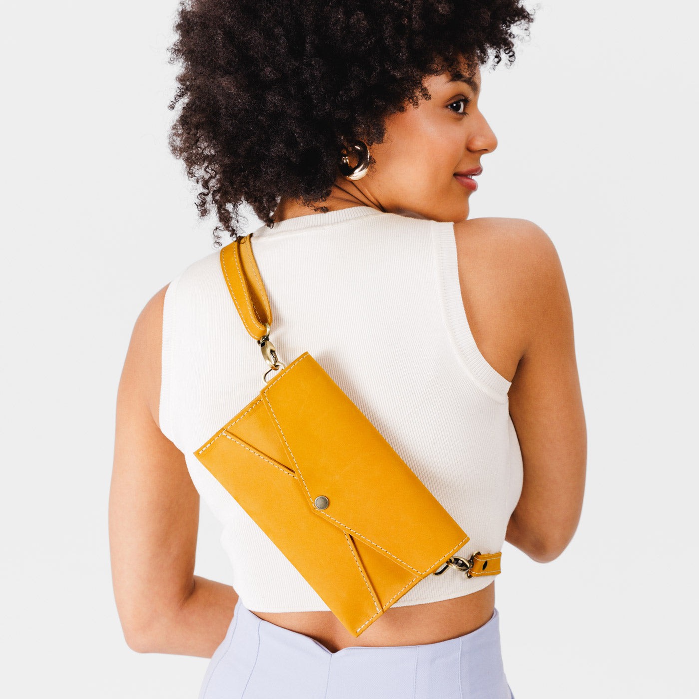  Turmeric | Envelope shaped clutch wallet with crossbody strap