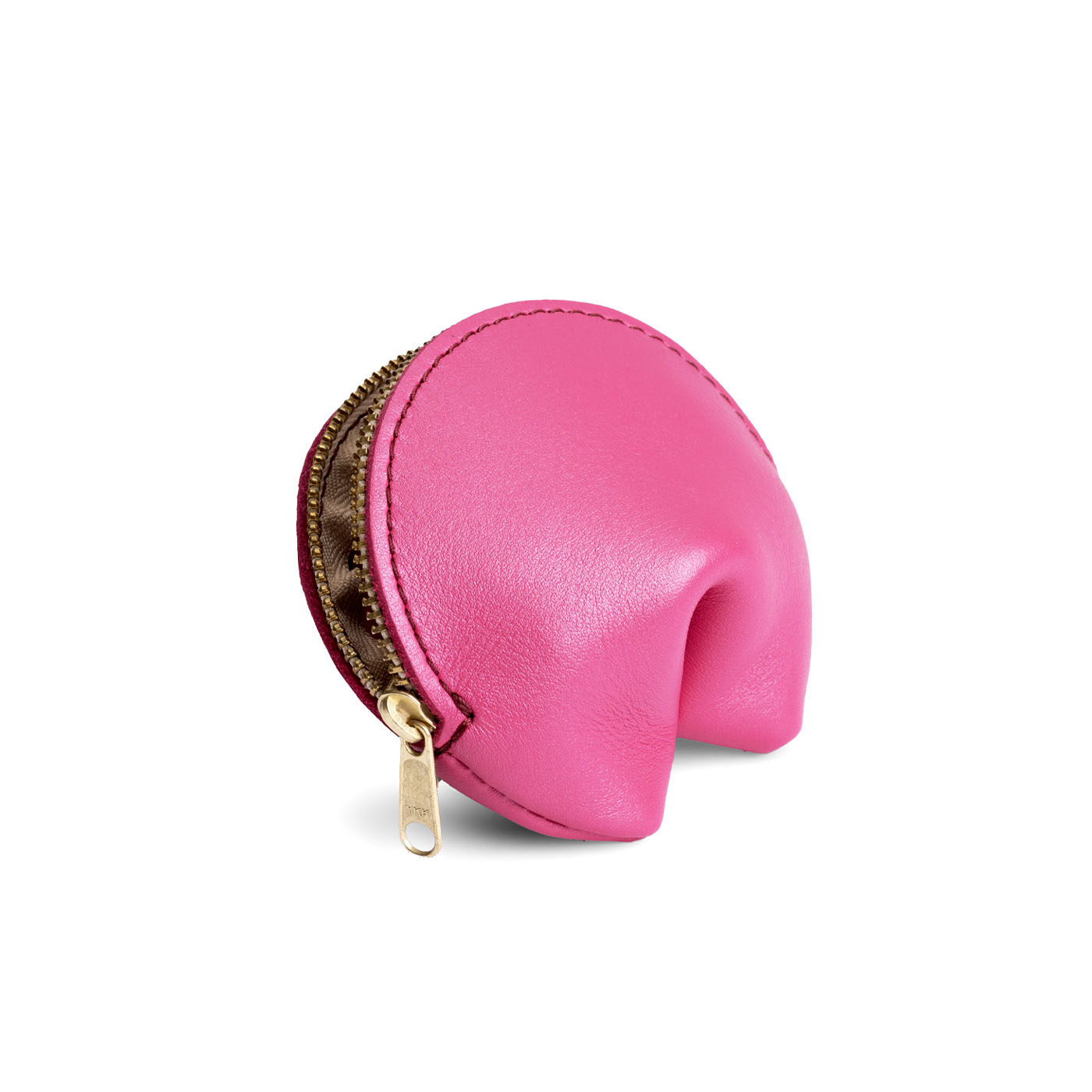 Lip Gloss | Leather fortune cookie shaped pouch