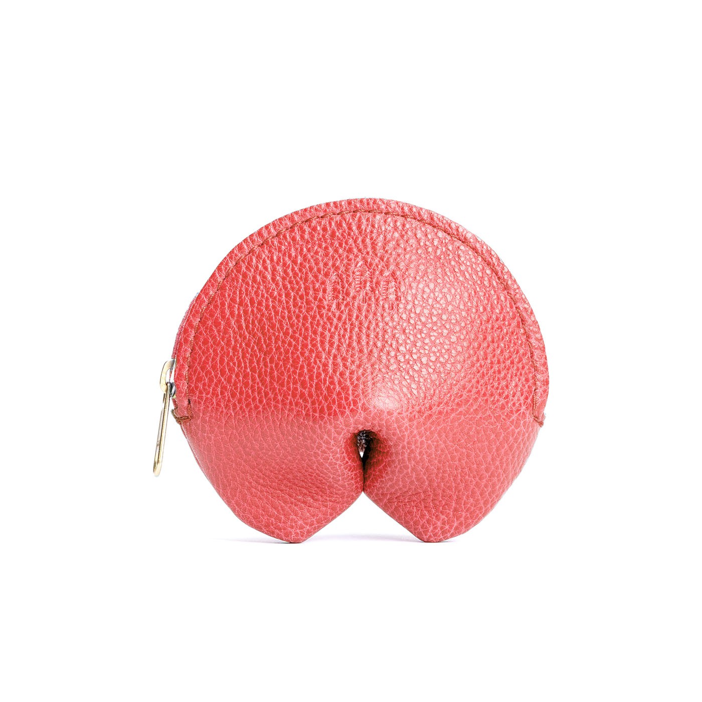 Watermelon | Leather fortune cookie shaped pouch