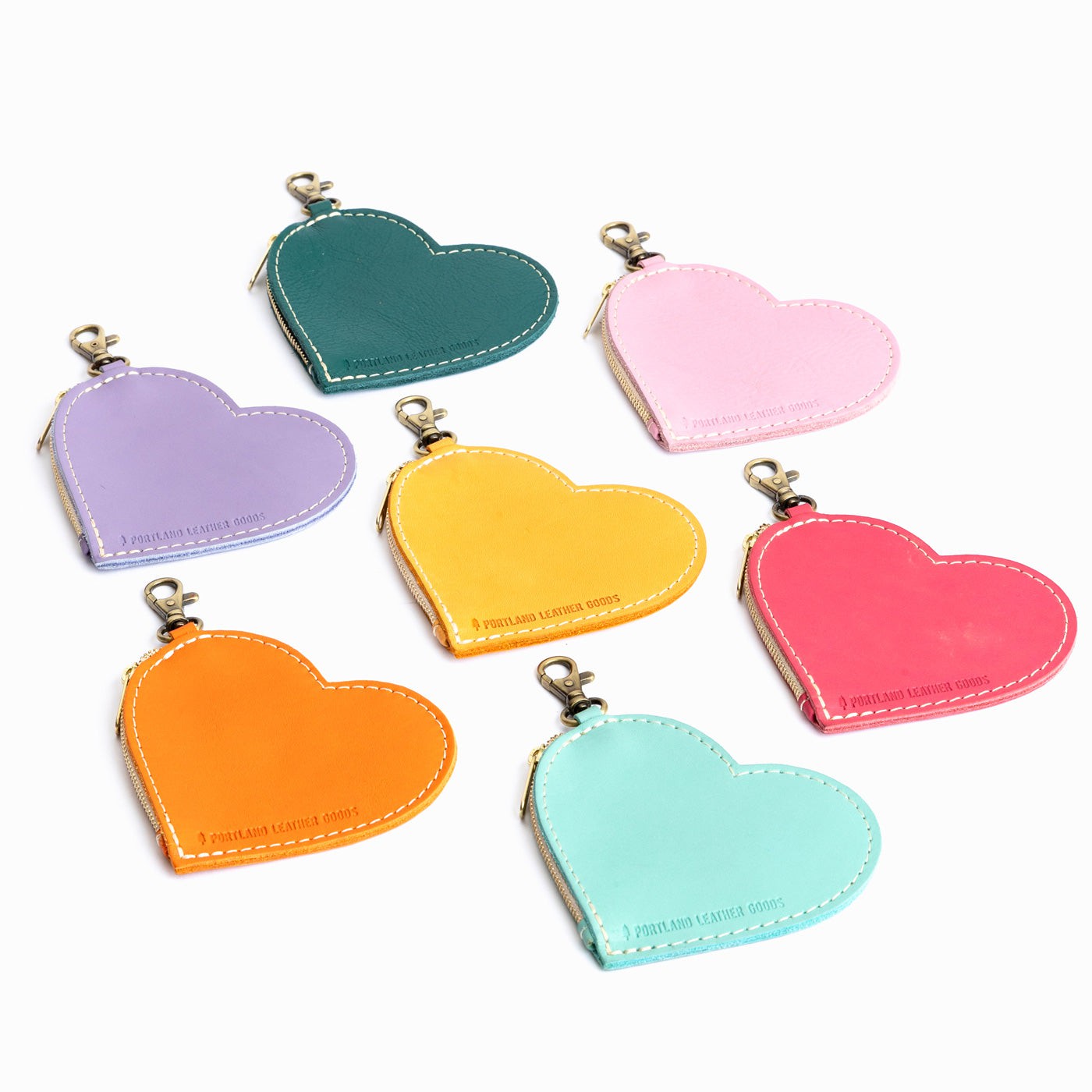 All Variants | top zippered heart shaped pouch with keychain