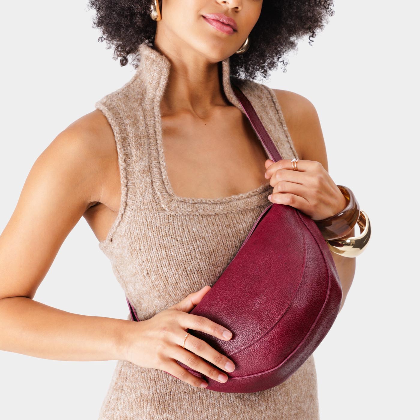 Orchid*Medium | Half circle shaped sling bag