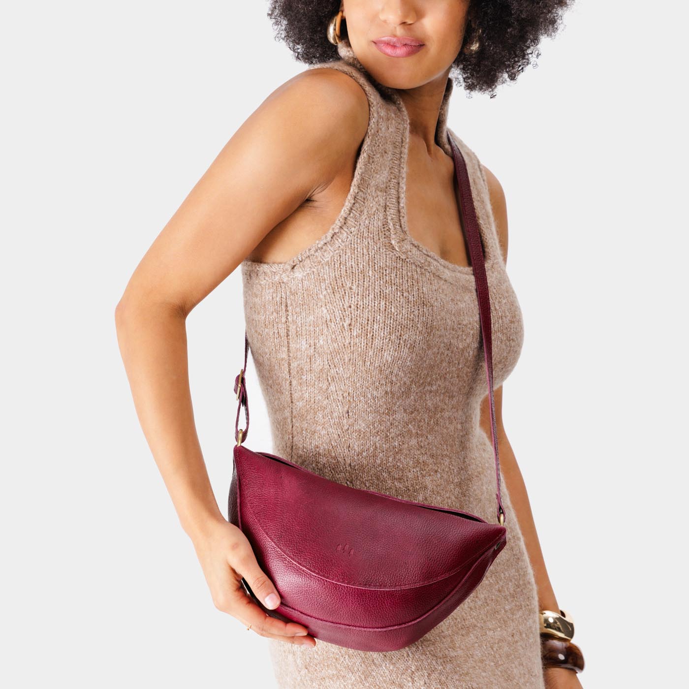 Orchid Medium | Half circle shaped sling bag