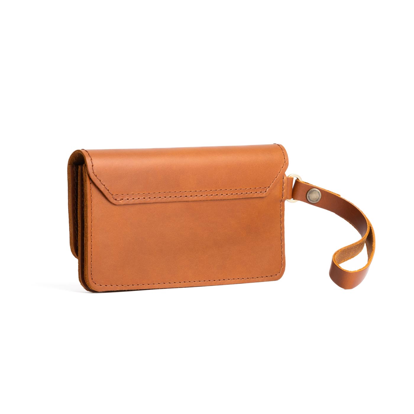 Honey | Leather wallet clutch with wristlet and magnetic closure