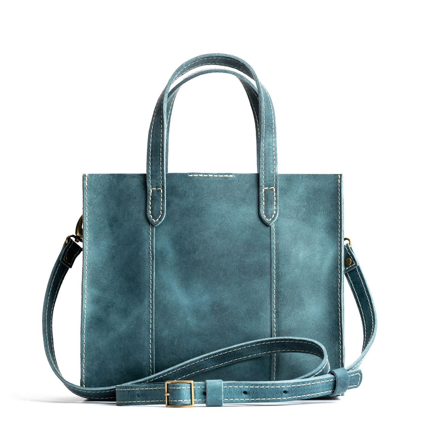 Aqua*Classic | Structured mid-size tote bag with overlapping panels and crossbody strap