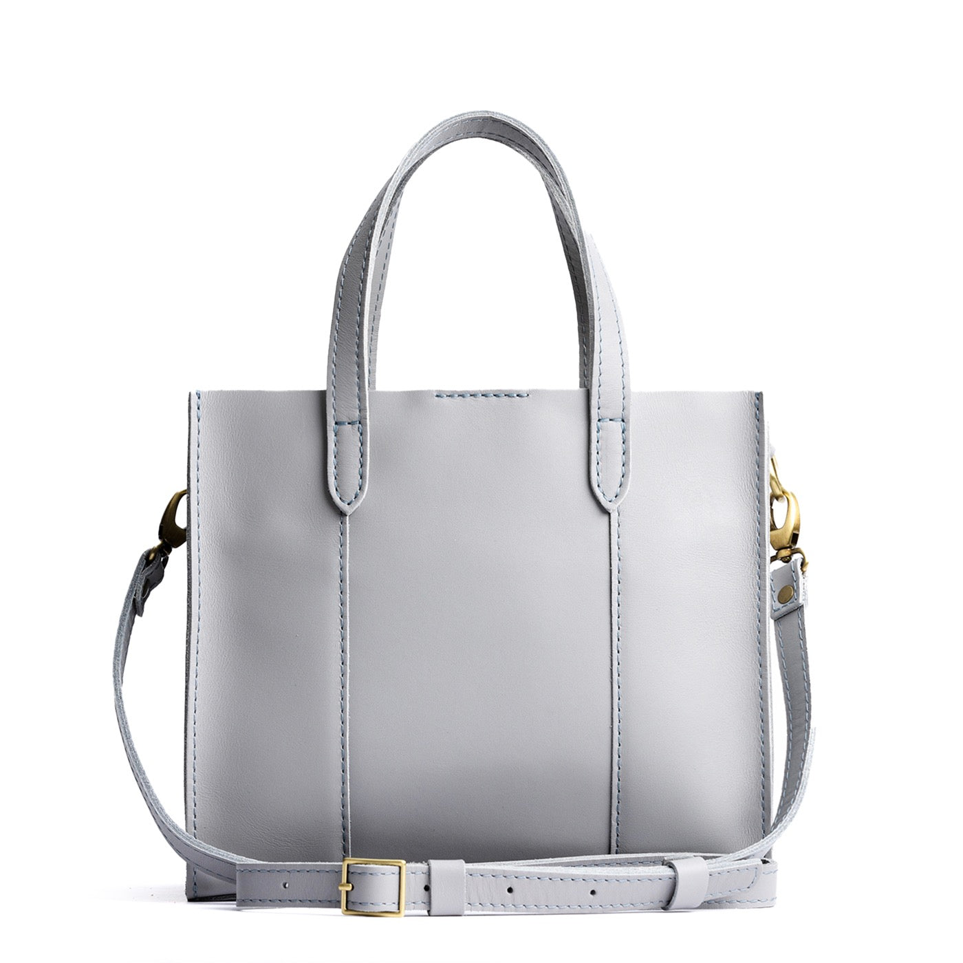 Formal Grey*Classic | Structured mid-size tote bag with overlapping panels and crossbody strap