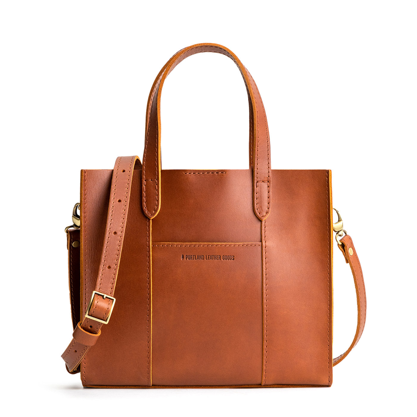 Honey*Classic | Structured mid-size tote bag with overlapping panels and crossbody strap