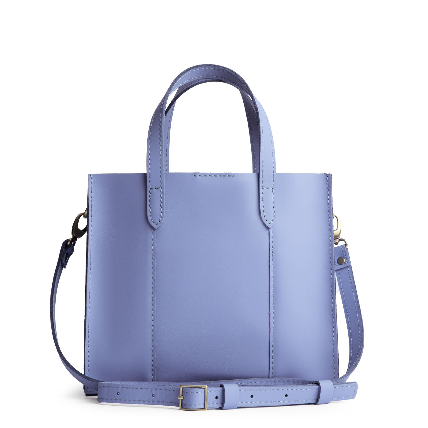 Jacaranda Classic | Structured mid-size tote bag with overlapping panels and crossbody strap