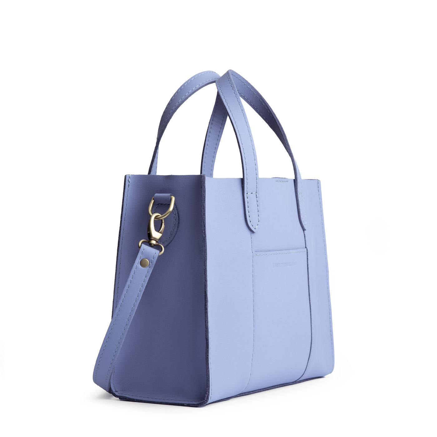 Jacaranda | Structured mid-size tote bag with overlapping panels and crossbody strap