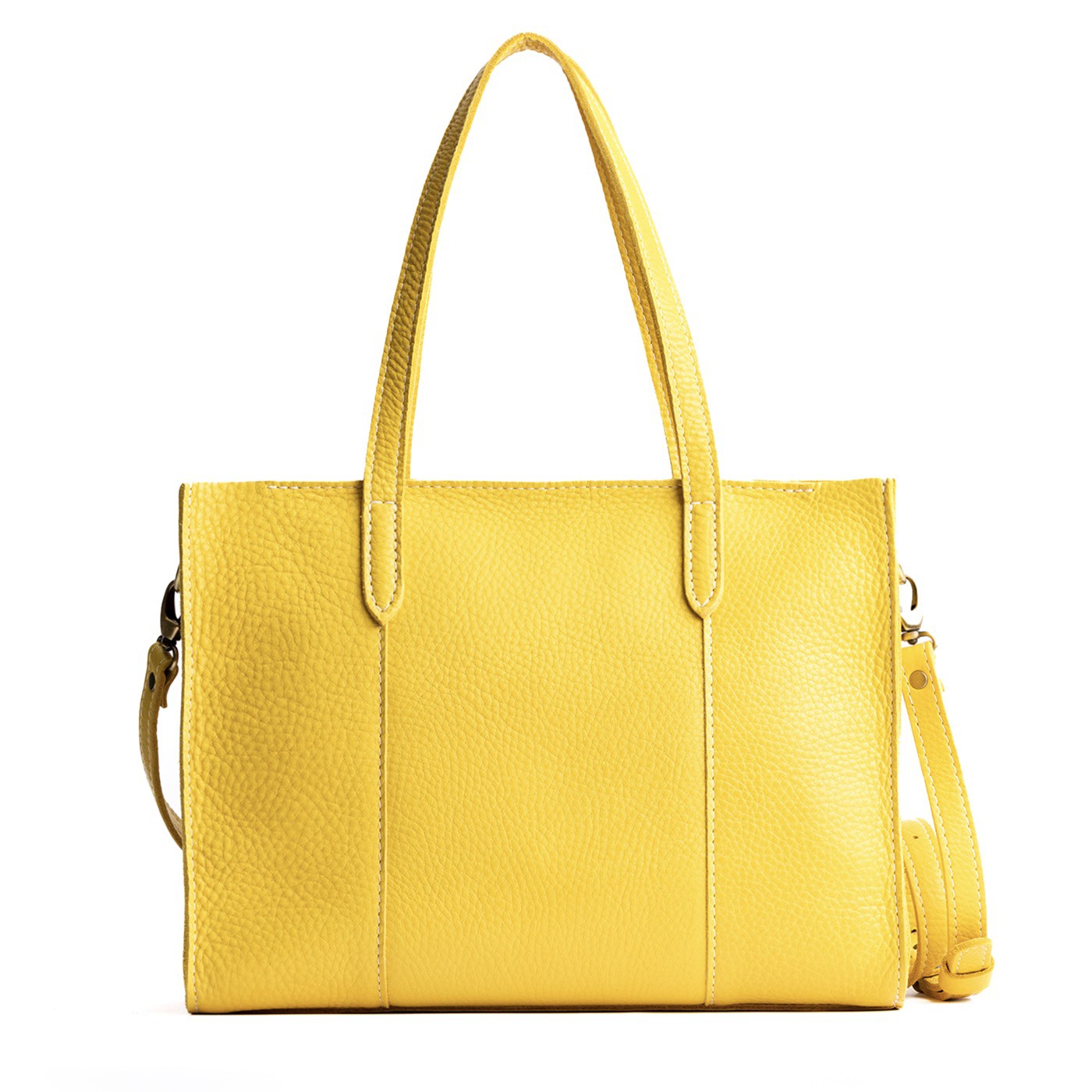 Naples*East/West | Structured wide tote bag with overlapping panels and crossbody strap