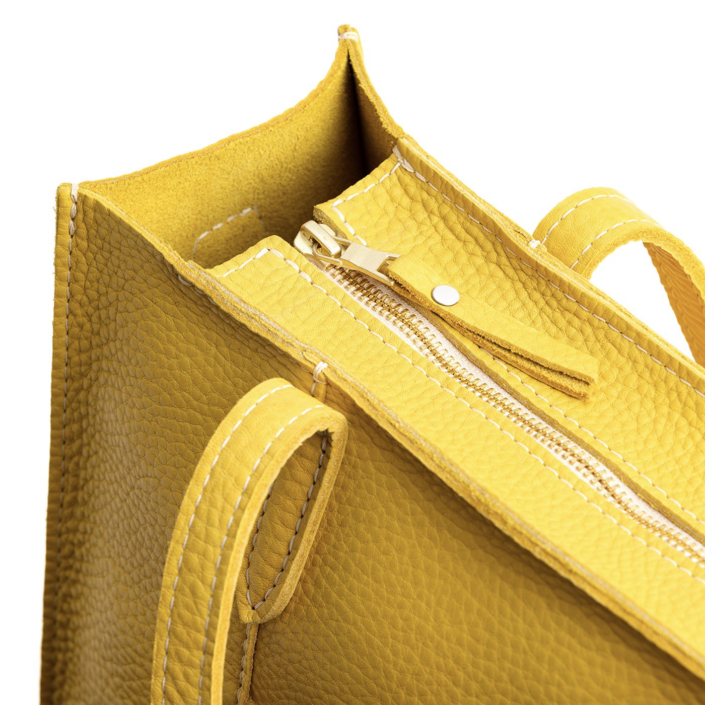 Naples East/West | Structured wide tote bag with overlapping panels and crossbody strap