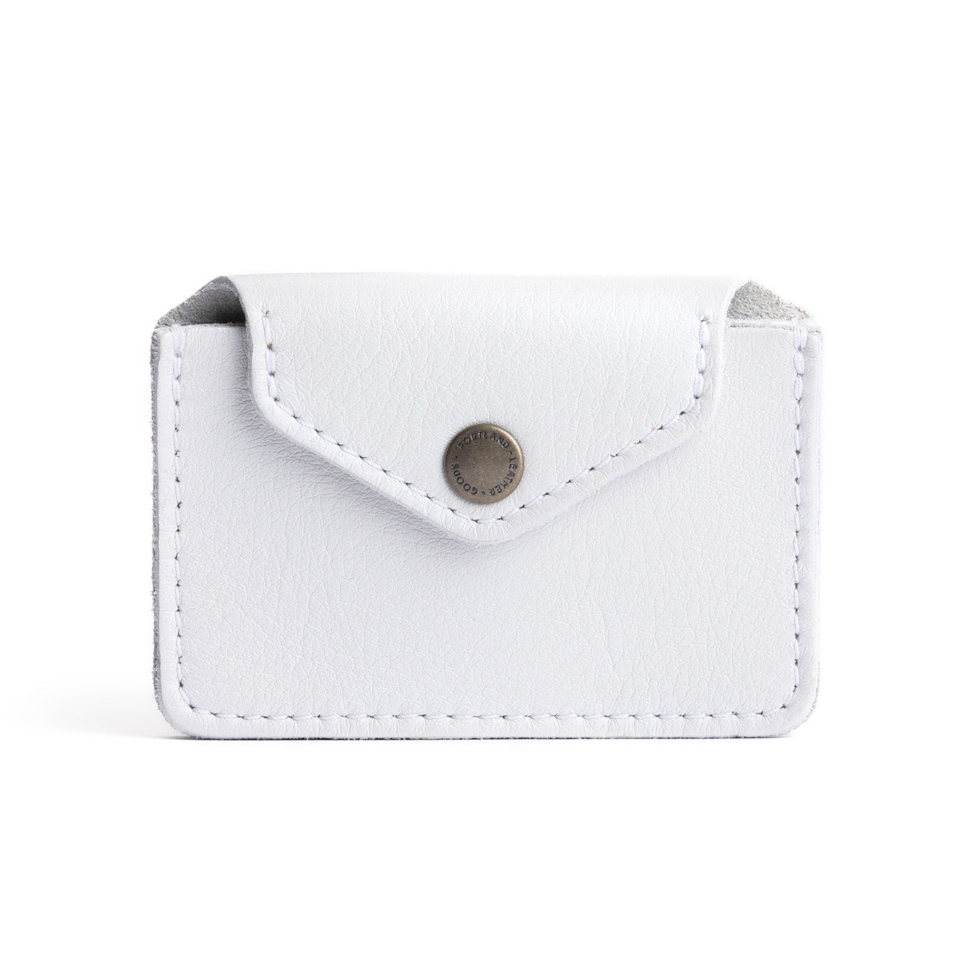 Pearl | Small leather wallet with snap closure