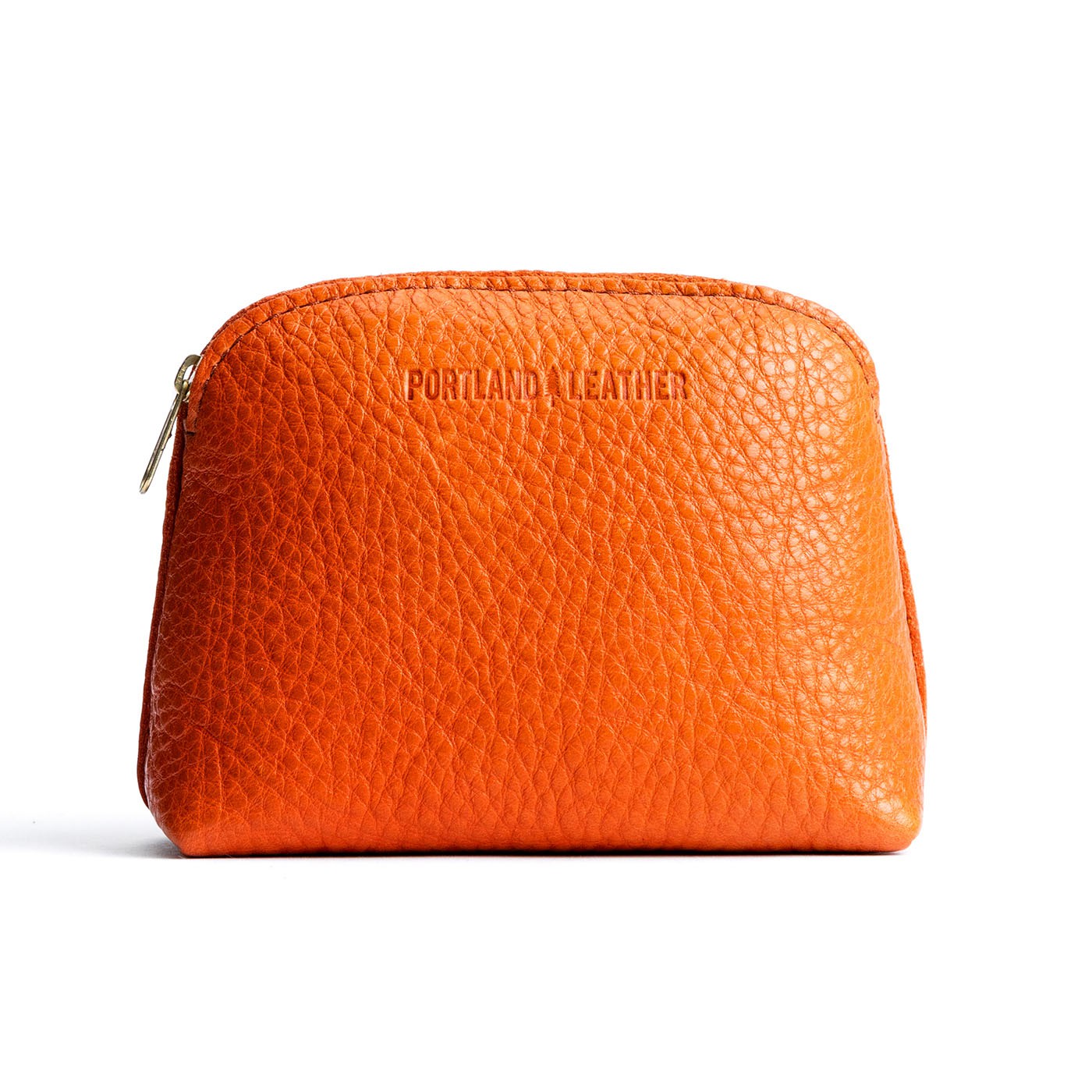 Cape Coral Classic | Compact leather pouch with top zipper