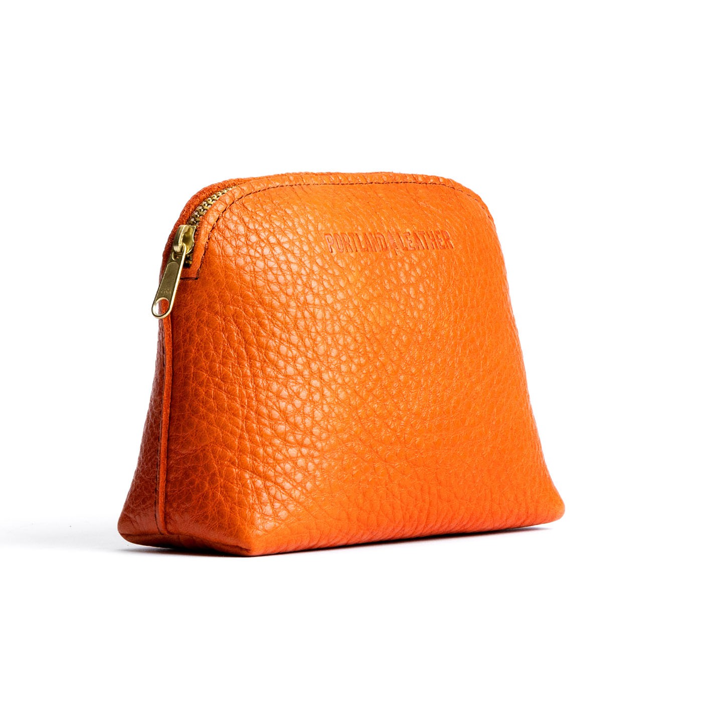 Cape Coral*Classic | Compact leather pouch with top zipper