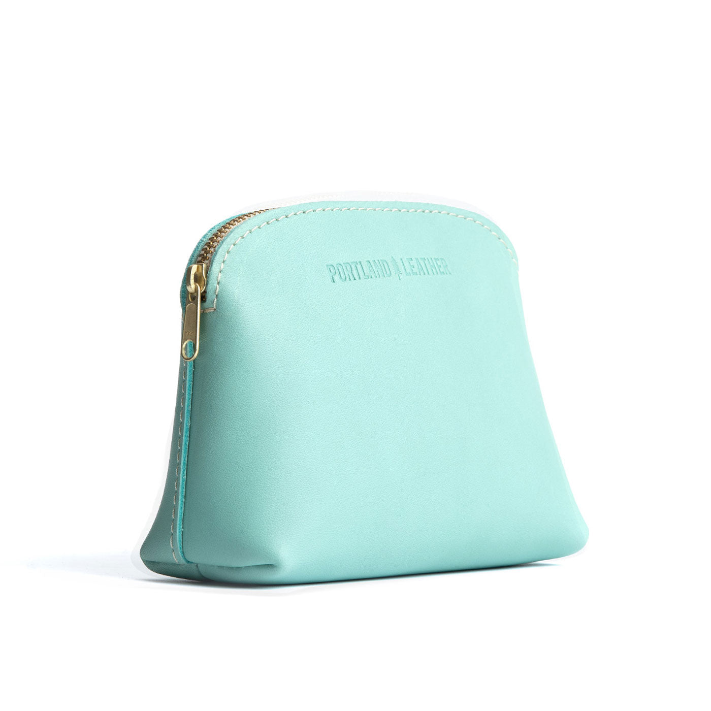 Mint*Classic | Compact leather pouch with top zipper