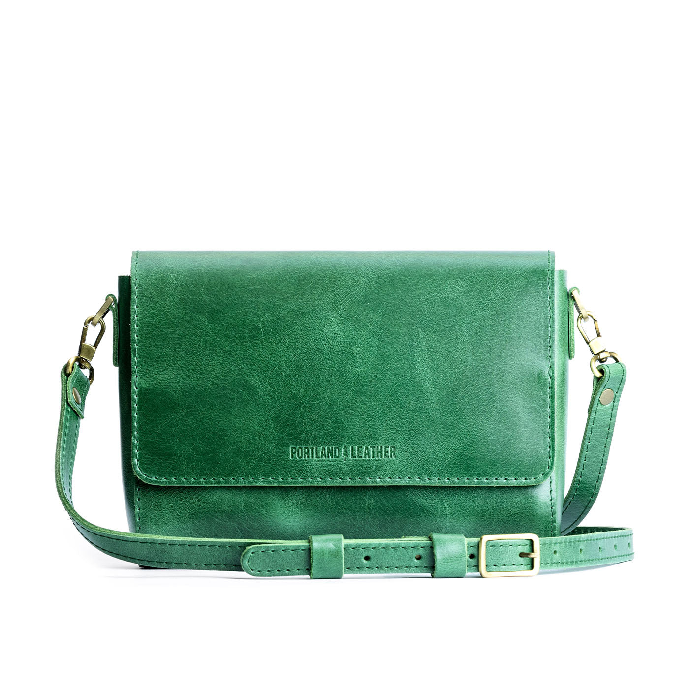 Cowboy Mint*Medium | Leather Crossbody Bag with Magnetic Messenger Bag Closure