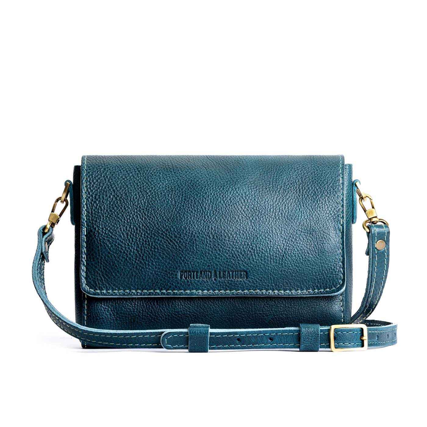 Lagoon Medium  | Leather Crossbody Bag with Magnetic Messenger Bag Closure