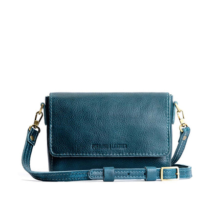 Lagoon*Medium  | Leather Crossbody Bag with Magnetic Messenger Bag Closure