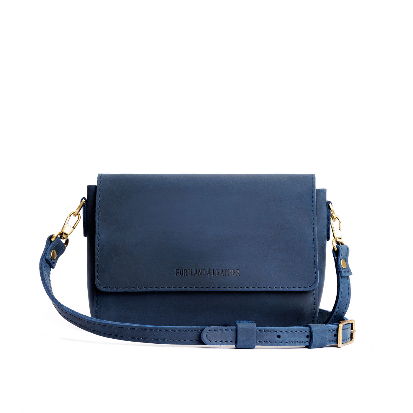 Deep Water*Mini | Small Leather Crossbody Bag with Magnetic Messenger Bag Closure