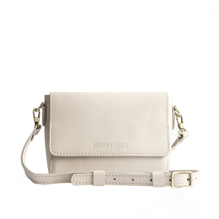 Bone*Mini | Small Leather Crossbody Bag with Magnetic Messenger Bag Closure