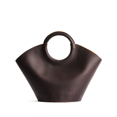 Grizzly*Large | Structured leather hand bag with circular handles