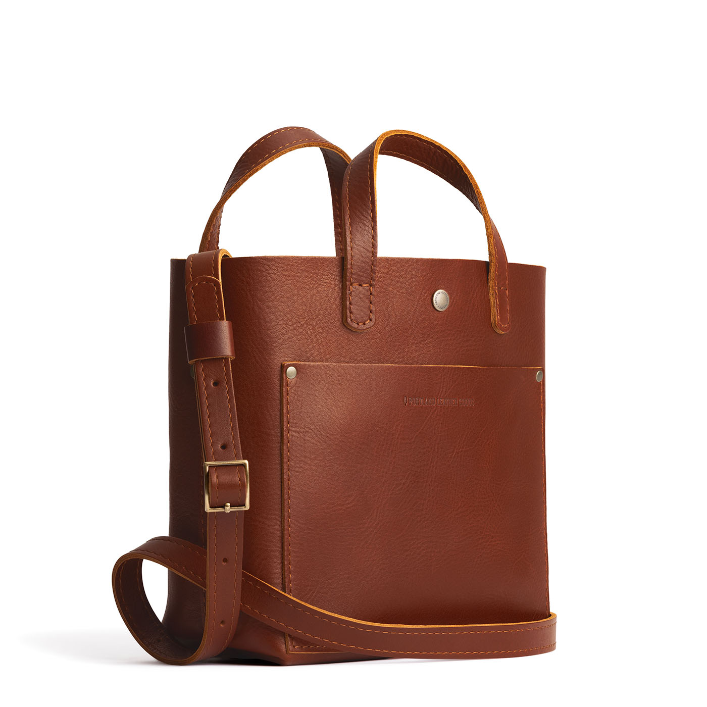 Chestnut*Classic | Crossbody tote bag with snap closure and front pocket