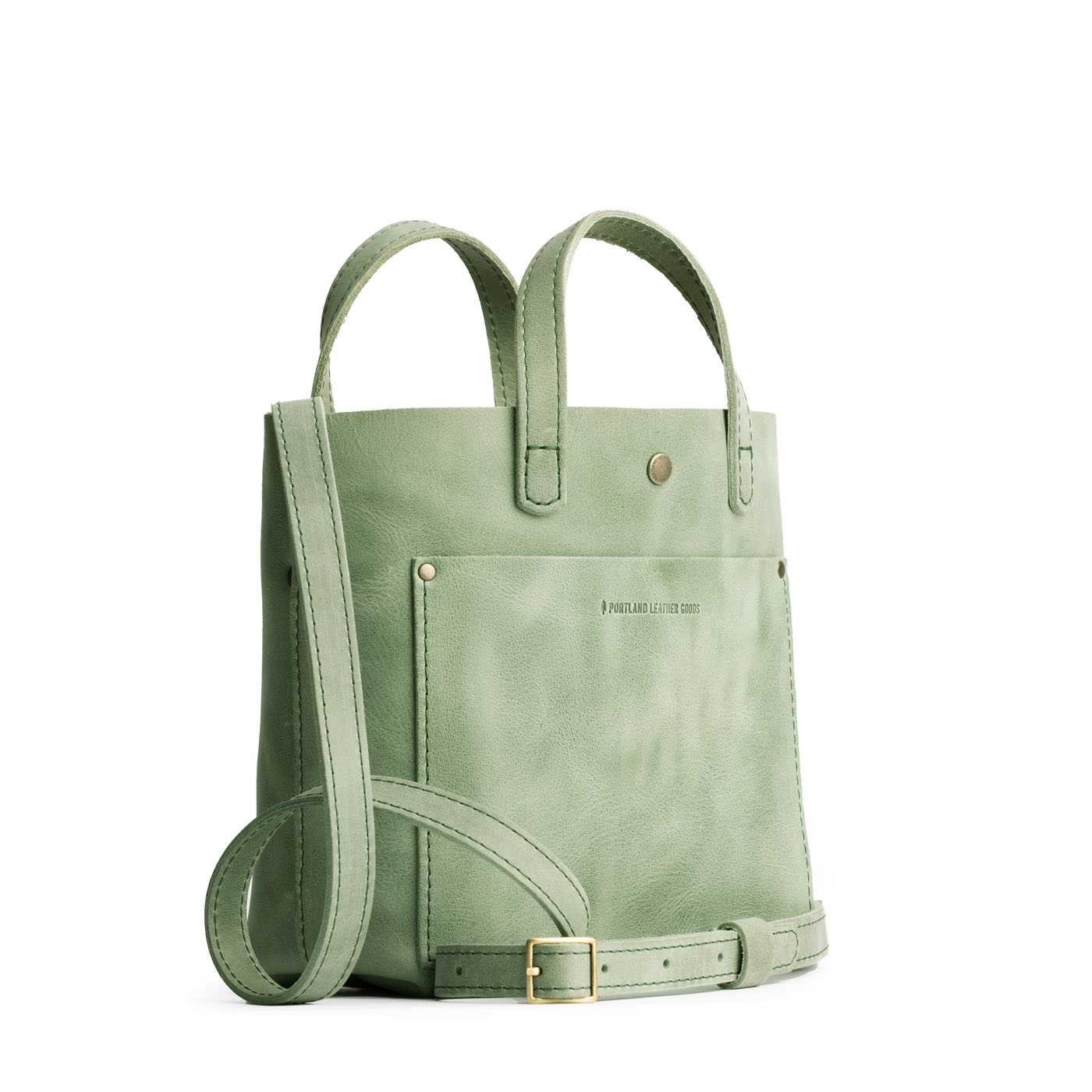 Cucumber Classic | Crossbody tote bag with snap closure and front 